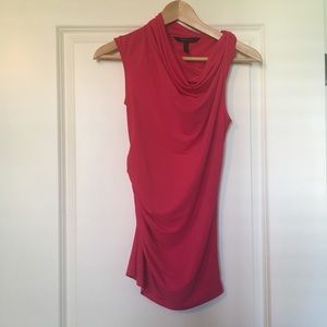 BCBG Ruched Asymmetrical Top